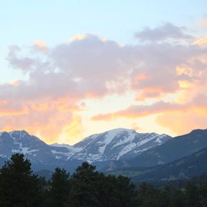 Rocky Mountains at sunset